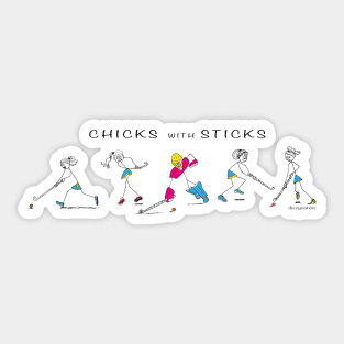 Hockey - Chicks with Sticks Sticker